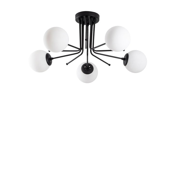 Opviq Lámpara de araña industrial Daisy-147-AV2 en negro